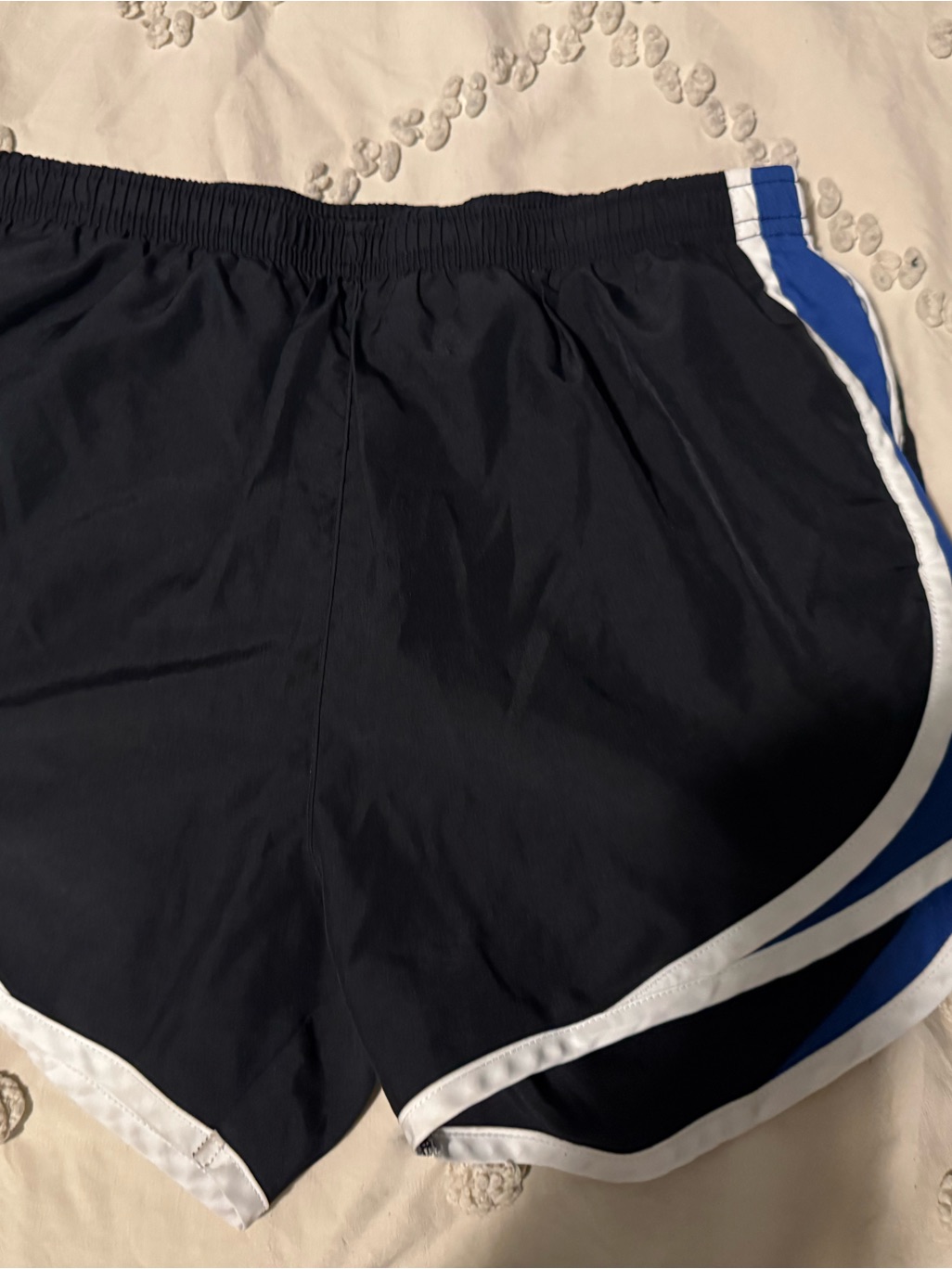 SportTek Black Shorts With BlueGray Lining
